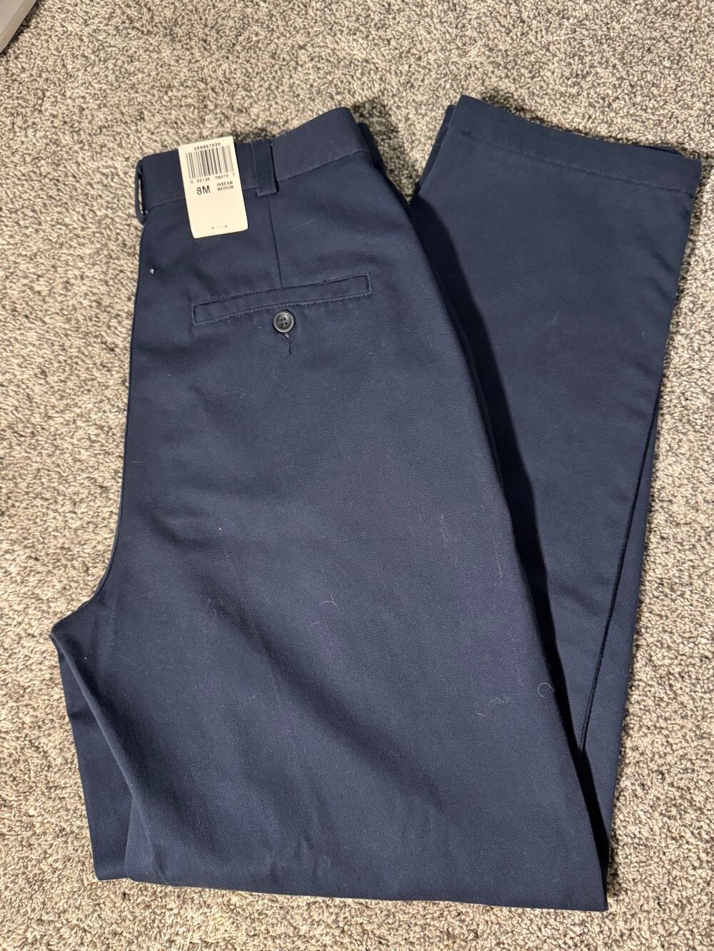 NWT Dockers Classic Khakis Navy Pleated Dress Pants Size 8